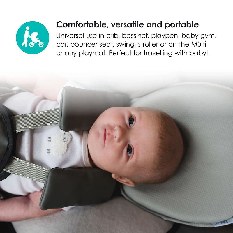 bblüv - Pilö - Ergonomic Baby Headrest (Pearl White)