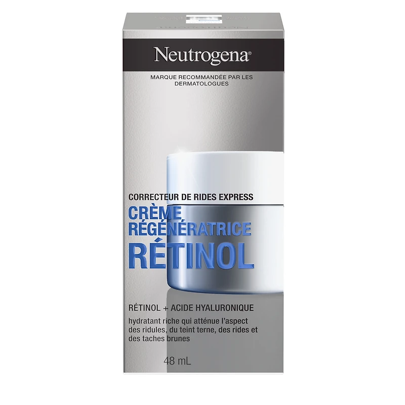 Neutrogena Rapid Wrinkle Repair Regenerating Cream - Retinol Face & Eye Moisturizer - Hyaluronic Acid Serum- 48 mL