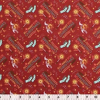 FABRIC CREATIONS Cotton Fabric by the Metre, Red Harry Potter Christmas, 111 cm (44 in)