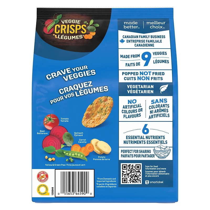 Dare Veggie Crisps Zesty Ranch Crackers Chips