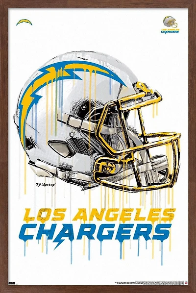 NFL Los Angeles Chargers - Drip Helmet 20 Wall Poster