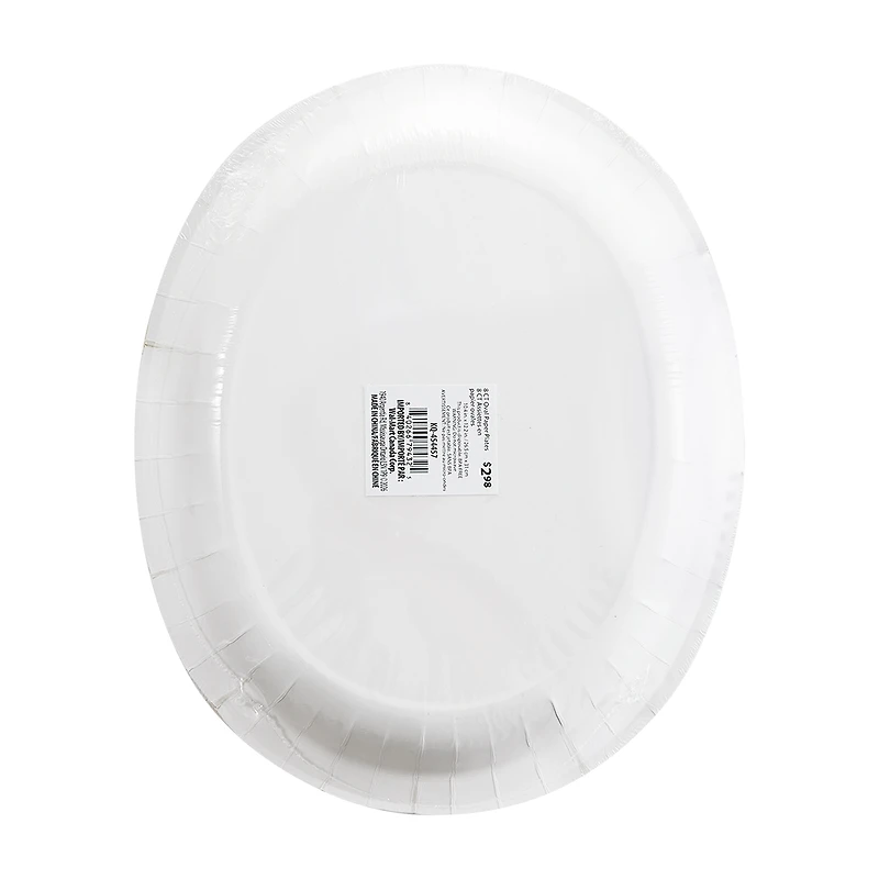Way to Celebrate Summer 8 Counts Oval Paper Plates Lemon Design