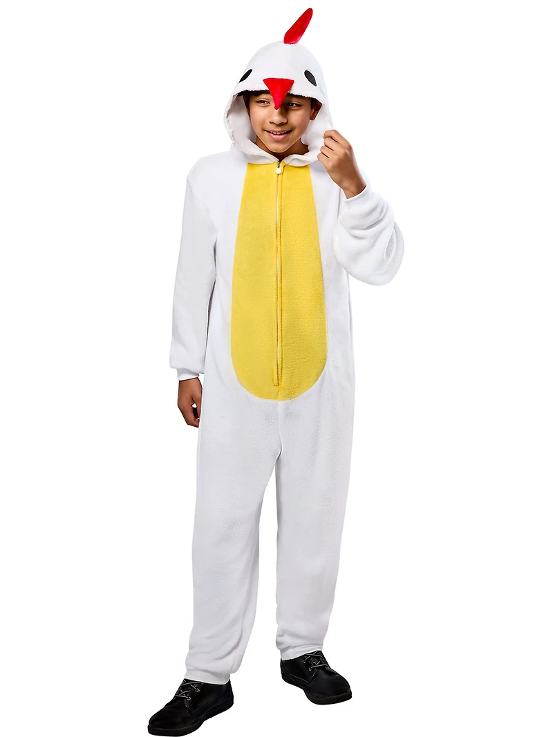 Rubies Chicken Comfy Wear Zipsters Costume for Kids, Unisex