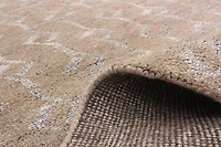 ECARPETGALLERY 5'0" x 7'11" Moroccan Tangier Hand-knotted Area Rug for Living Room, Dining Room and Bedroom in Brown