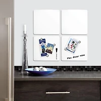 Quartet Magnetic Dry-Erase Tin Tiles, Frameless, Assorted Colours, 12" x 12"