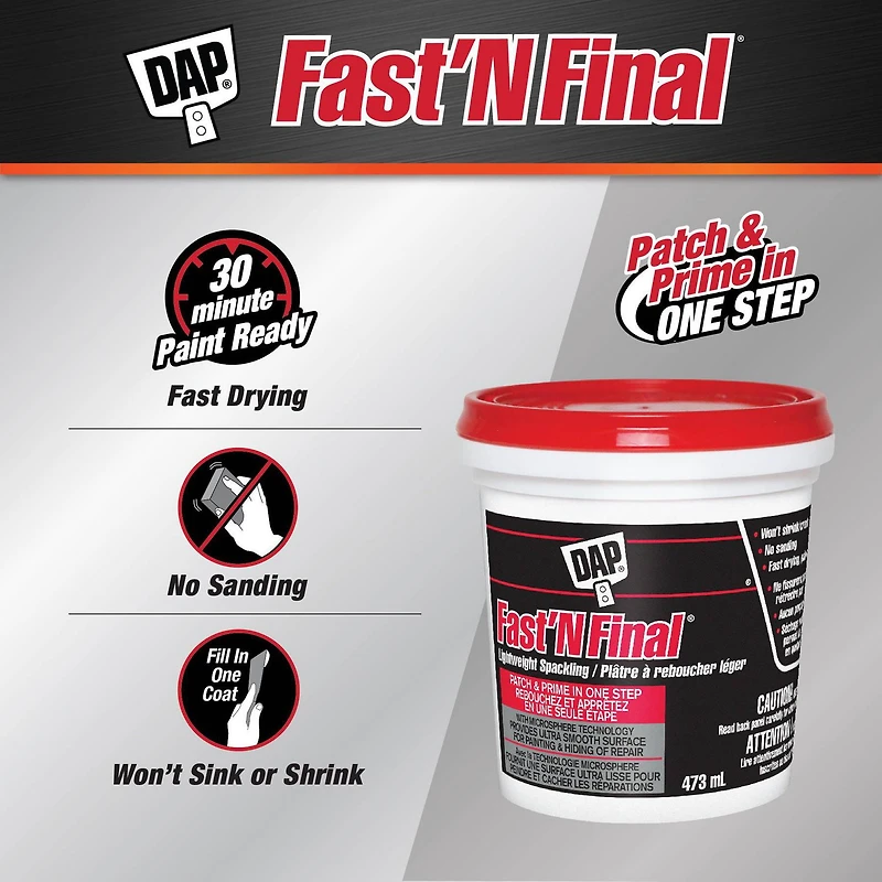 Reboucheur léger DAP® Fast ’N Final 473ml