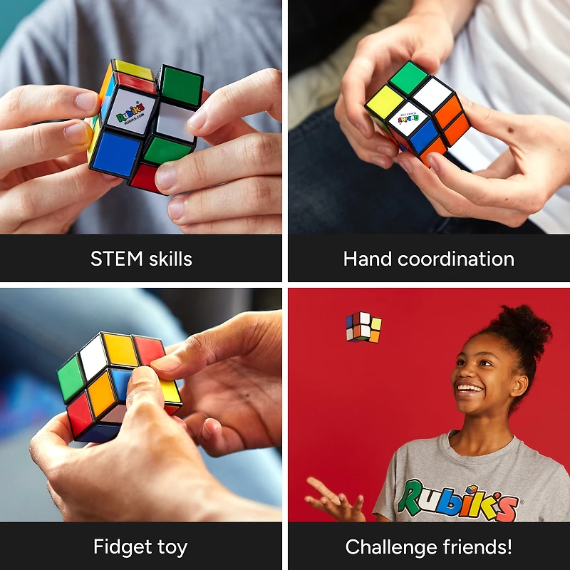 Rubik's Mini 2x2, Casse-tête de correspondance de couleurs 2x2 classique, Casse-tête de poche