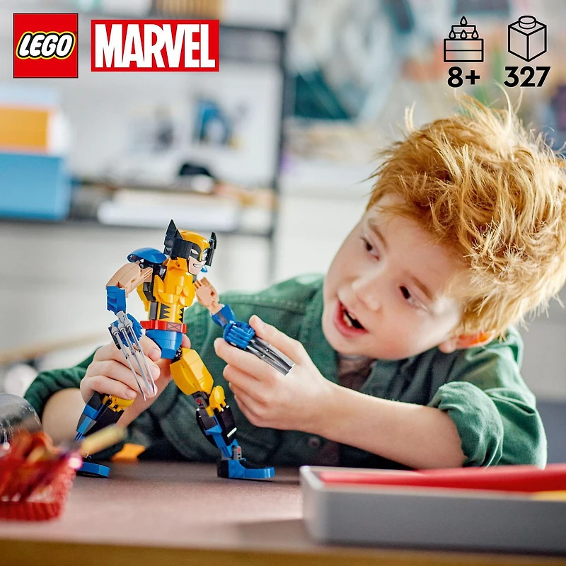 LEGO Marvel Wolverine Construction Figure 76257 Buildable Marvel Action Figure, Fully Jointed Marvel Collectible with 6 Claw Elements for Play and Display, X-Men Super Hero Gift for Kids Ages 8-12
