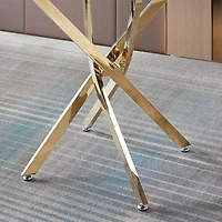 Heavenly Collection Star Dining Table with Tempered Glass 48"