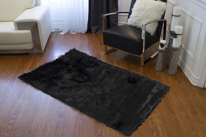 H-LUXE Hudson Faux Fur 3'X5' Rug
