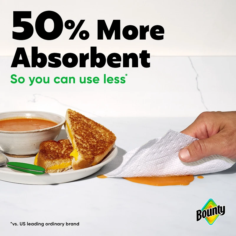 Bounty Paper Towel, 2 Rolls (4 Regular Rolls Equivalent)