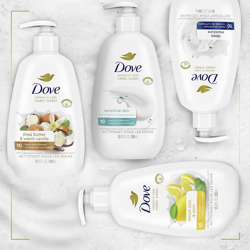 Dove Hand Wash Protects Skin from Dryness Antibacterial, 355 ml