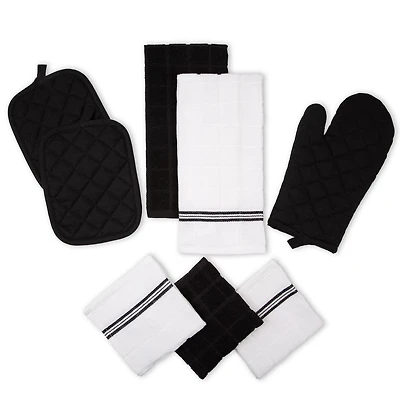 ENSEMBLE DE CUISINE 8 PIÈCES MAINSTAYS – NOIR