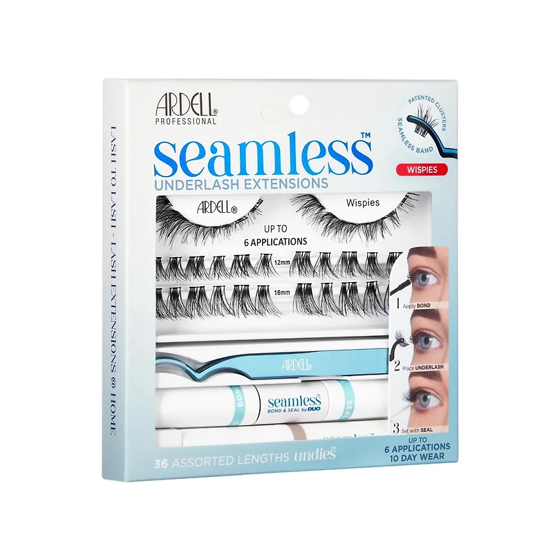 Ardell - Kit d'extension sans couture Wispies - 36 sous-vêtements de longueurs assorties