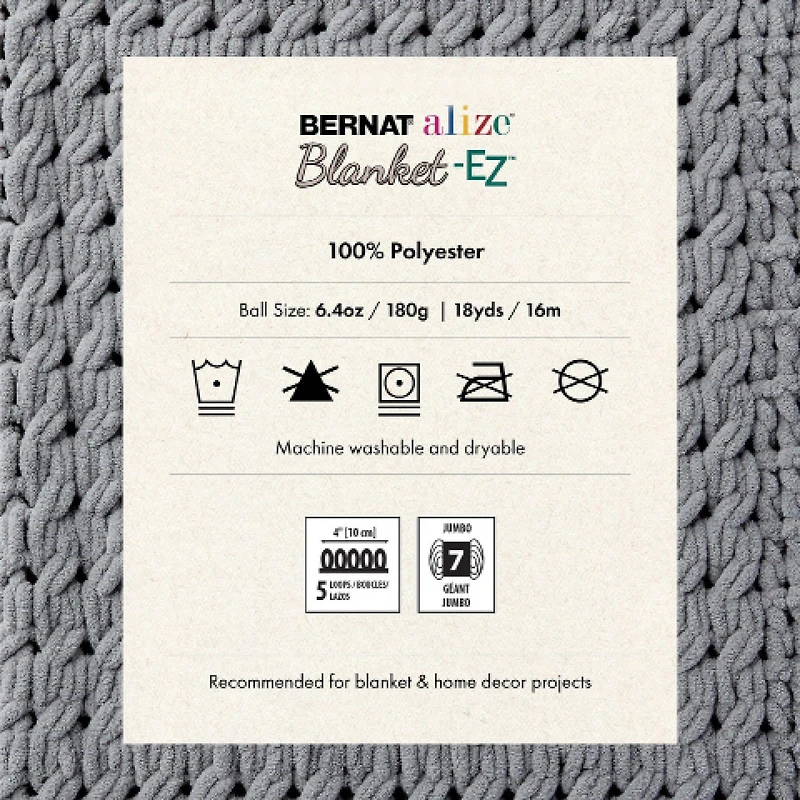 Bernat® Alize Blanket™ #7 Jumbo Polyester Yarn, Jacaranda 6.4oz/180g 18 Yards