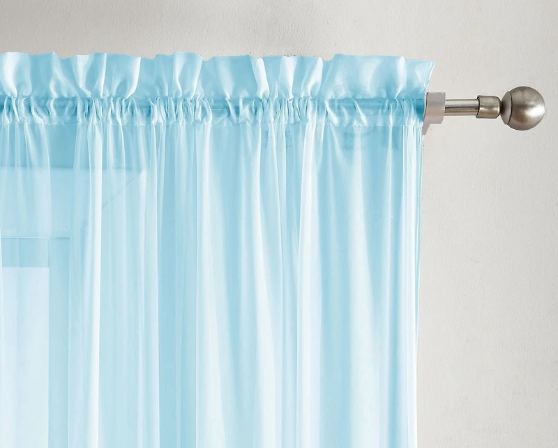 Sheer Window Panel Curtain- 2 Pack