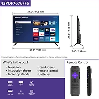 PHILIPS 43" FHD QLED SMART TV, 43PQF7676/F6