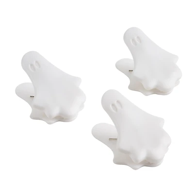 Way-to-Celebrate 3-Pack Bag Clips, Ghosts, White