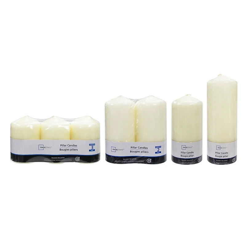 Mainstays Unscented 6" Ivory Pillar Candle