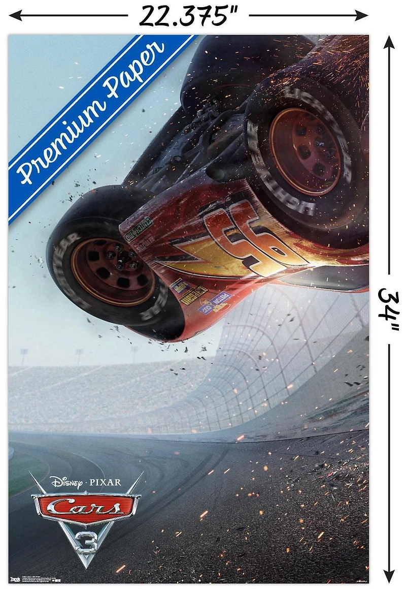 Disney Pixar Cars 3 - One Sheet Wall Poster, 22.375" x 34"