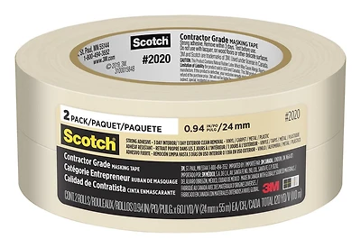 Scotch® Contractor Grade Masking Tape 2020, 2 Pack