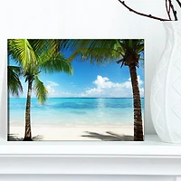 Designart Palm Trees and Sea Canvas Wall Art
