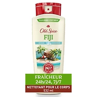 Old Spice Men's Body Wash, Fiji Scent, 24/7 Shower Fresh, Long Lasting Scent
