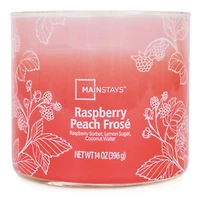 Mainstays 3-Wick Textured Wrapped Raspberry Peach Frose Scented Candle, 14 oz