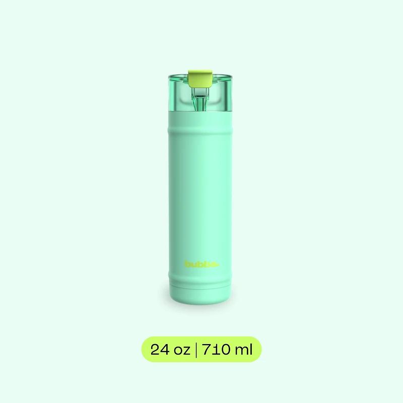 bubba Dualsip Water Bottle with Straw & 2-Way Lid, 24 oz (710 ml), Leakproof Stainless Steel Tumbler, Reusable, Dishwasher Safe, Lead & BPA-Free