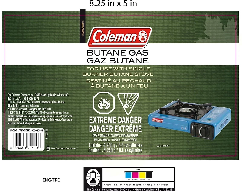Coleman Butane Canisters for Portable Appliances & Stoves, 8.8 oz (250 g), 4 Pack
