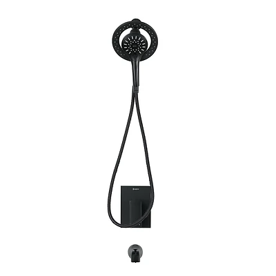 Ensemble a pression balancée d'akuaplus®, Valve PEX 1/2 po avec Douchette magnétique et bec de bain 5 3/8 po x 1/2 po raccord lisse.