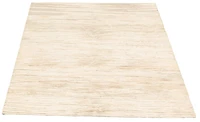 ECARPETGALLERY 5'3" x 7'4" Contemporary Cowhide Patchwork Handmade Area Rug for Living Room, Dining Room and Bedroom in Ivory