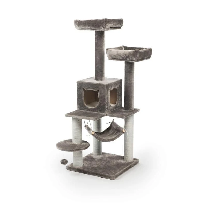 Prevue Pet Kitty Party Tower Grey Cat House