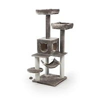 Prevue Pet Kitty Party Tower Grey Cat House