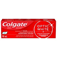 Colgate Optic White Stain Fighter Clean Mint Paste Teeth Whitening Toothpaste, 90 ml