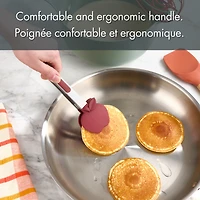 Way-to-Celebrate 9-Inch Stainless Steel and Silicone Kitchen Tongs, Apple, Red