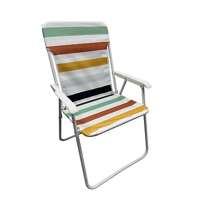 Chaise pliante de plage Mainstays, rayures multiples