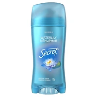 Antisudorifique et désodorisant invisible en bâton Secret, parfum Nénuphar