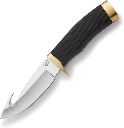 Buck Knives – Couteau à lame fixe Buck Zipper avec Guthook – Couteau à lame fixe, garantie à vie à 100 %, traité thermiquement, manche en caoutchouc texturé, fourreau inclus, chasse