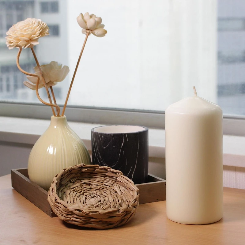 Mainstays Unscented 6" Ivory Pillar Candle