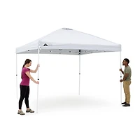 Ozark Trail 10ft x10ft Instant Pop Up Canopy Tent with Simple Push Setup – Straight Leg Pop-Up Tent for Tailgating, Camping & Events, white