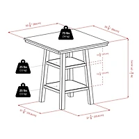 Ens. 3 pièces de table haute Orlando de Winsome - 94312