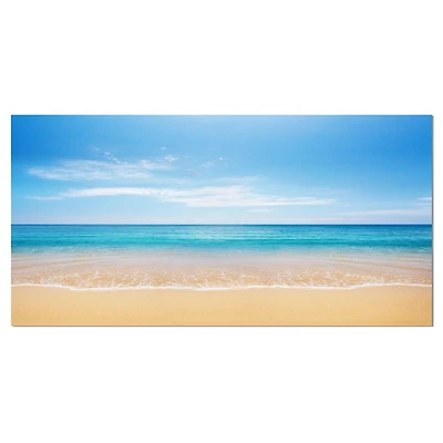 Designart Calm Blue Sea and Sky Canvas Wall Art