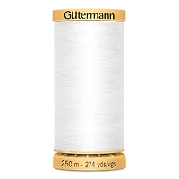 GÜTERMANN coton 50wt fil, 250 m (273.4 yd), noir, Strong & Lustrous for Sewing