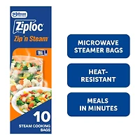 Ziploc® Zip n' Steam Food Steamer Bags, 10 Bags