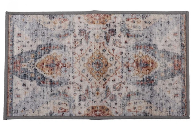 Home Décor Inc. Vienna Persian Printed Indoor Nylon Rug – 18" x 30", Anti-Skid Backing