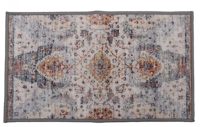 Home Décor Inc. Vienna Persian Printed Indoor Nylon Rug – 18" x 30", Anti-Skid Backing