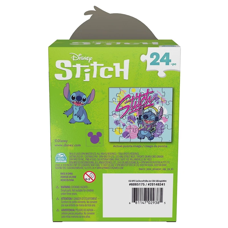 Disney's Lilo and Stitch, Stitch 24-Piece Jigsaw Puzzles Disney Toys Disney Puzzle Girls Toys Disney Puzzles for Kids Ages 3 and up