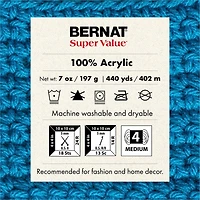 Bernat® Super Value™ Fil acrylique peigné n° 4 (moyen), Wisteria 7 oz/197 g 440 yards :