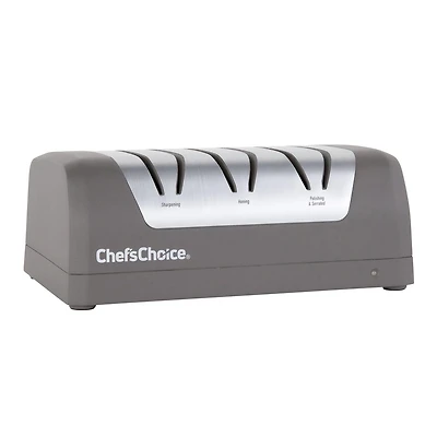 Sharpener électrique Chef'sChoice rechargeable à trois étapes DC 320 pour la plupart des couteaux, en gris ardoise (SHC32BGY11)